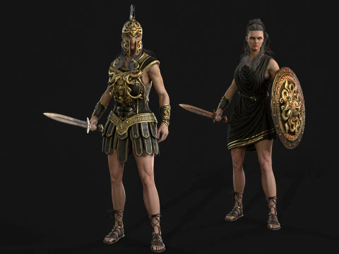 MythWarrorGirl 3D Model