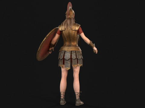 Gadis Prajurit Mitos Model 3D