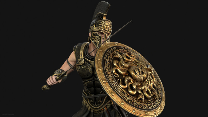 神话战士1 3D 模型 .c4d .max .obj .3ds .fbx .stl .blend 