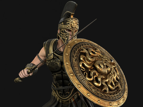 神話戦士1 3Dモデル