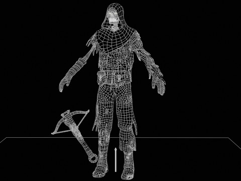Skeleton Crossbowman 3D Model