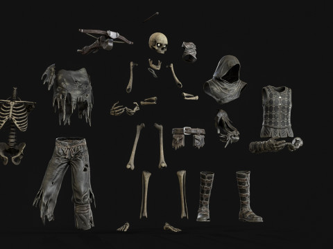 Skeleton Crossbowman 3D Model
