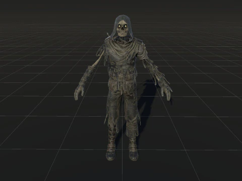 Skeleton Crossbowman 3D Model