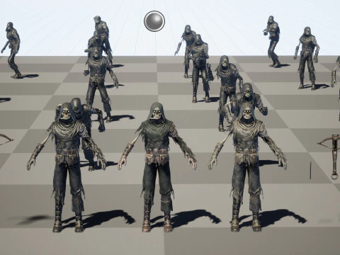 Skeleton Crossbowman 3D Model