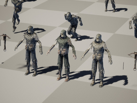 Skeleton Crossbowman 3D Model