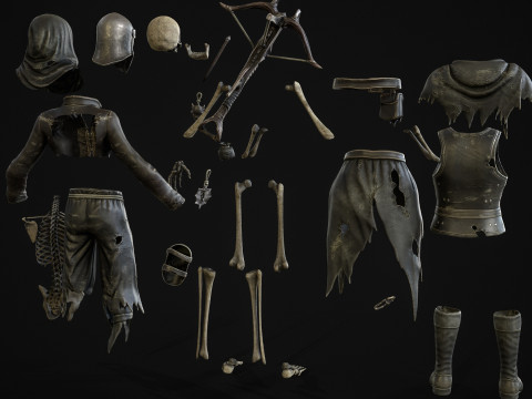 Скелет Арбалетник 2 3D Модель