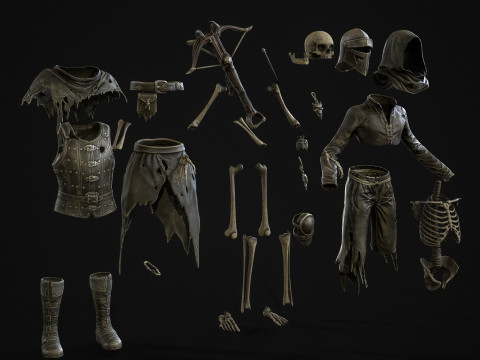 Скелет Арбалетник 2 3D Модель