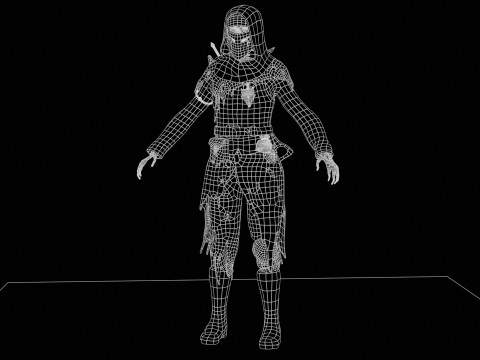 Скелет Арбалетник 2 3D Модель