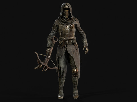 Скелет Арбалетник 2 3D Модель