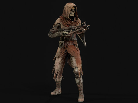 Скелет Арбалетник 2 3D Модель