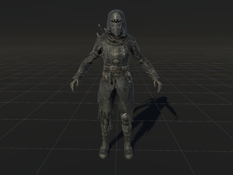 Скелет Арбалетник 2 3D Модель