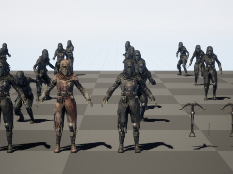 Скелет Арбалетник 2 3D Модель