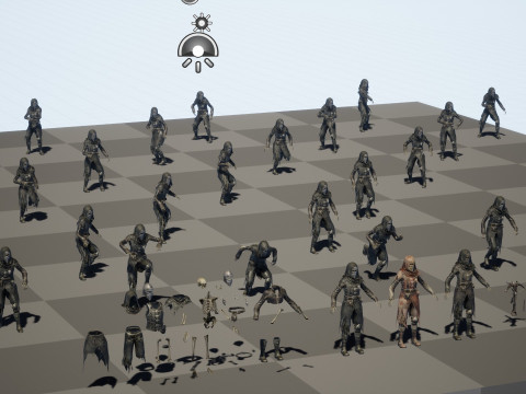 Скелет Арбалетник 2 3D Модель