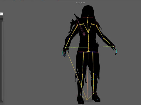 Скелет Арбалетник 2 3D Модель