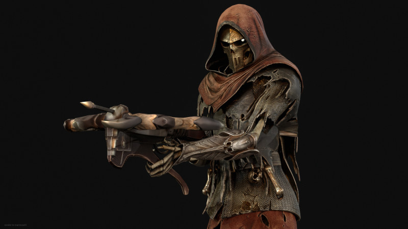 Skelett-Armbrustschütze3 3D Modell .c4d .max .obj .3ds .fbx .stl .blend