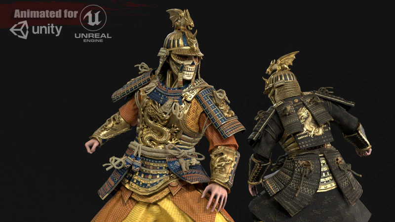 SamuraiRemaster4 3D Model .c4d .max .obj .3ds .fbx .stl .blend 