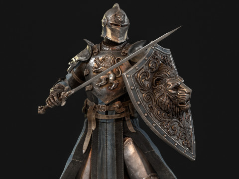 Knight Lion 3D Model