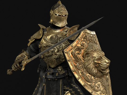 Knight Lion 3D Model