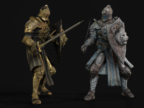 Knight Lion 3D Model