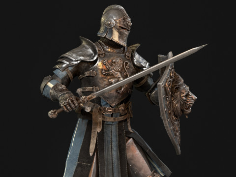 Knight Lion 3D Model