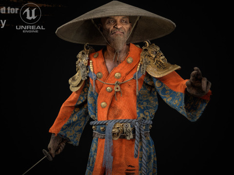 Old Samurai 3D Model