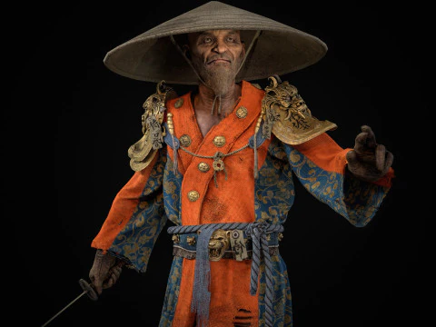 Old Samurai 3D Model