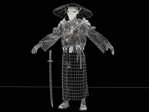 Old Samurai 3D Model