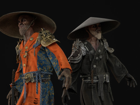 Старий самурай 3D Модель