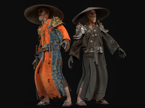 Старий самурай 3D Модель