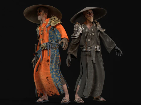 Old Samurai 3D Model