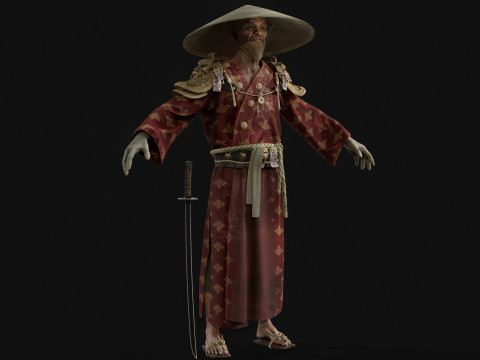 Старий самурай 3D Модель
