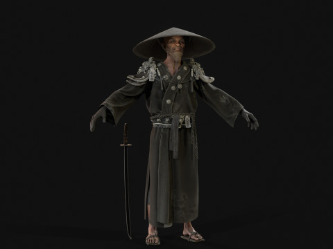 Старий самурай 3D Модель