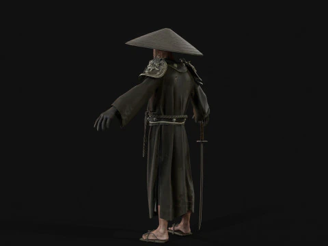 Old Samurai 3D Model