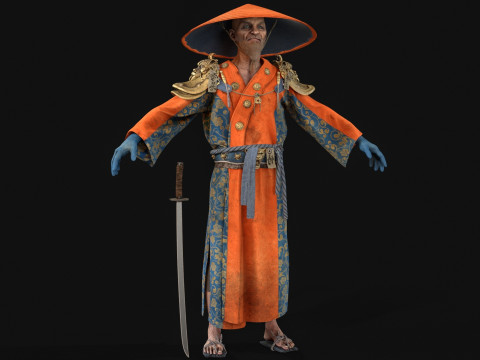 Старий самурай 3D Модель