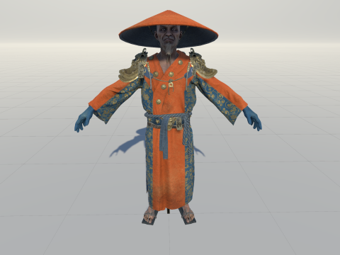 Старий самурай 3D Модель