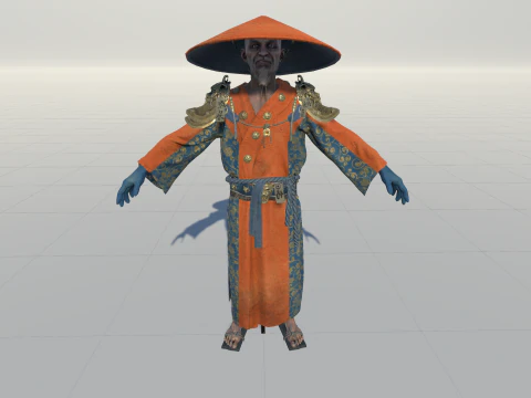 Old Samurai 3D Model