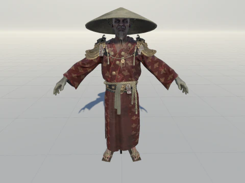 Old Samurai 3D Model