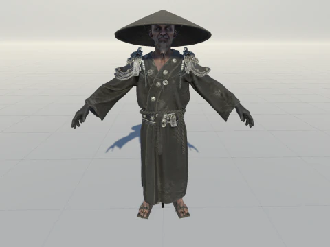 Old Samurai 3D Model