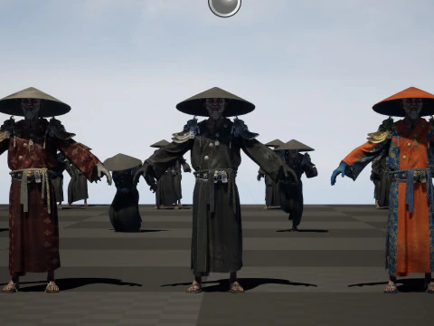Old Samurai 3D Model