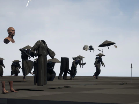 Old Samurai 3D Model