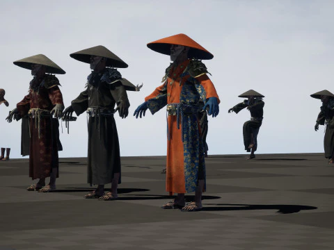 Old Samurai 3D Model
