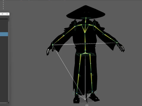 Old Samurai 3D Model