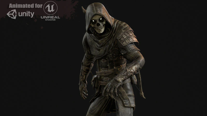 İskelet Ok&ccedil;u 3D Model .c4d .max .obj .3ds .fbx .stl .blend 