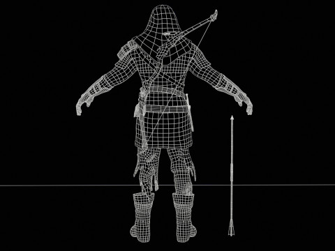 कंकाल आर्चर 3D मॉडल