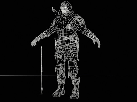 कंकाल आर्चर 3D मॉडल