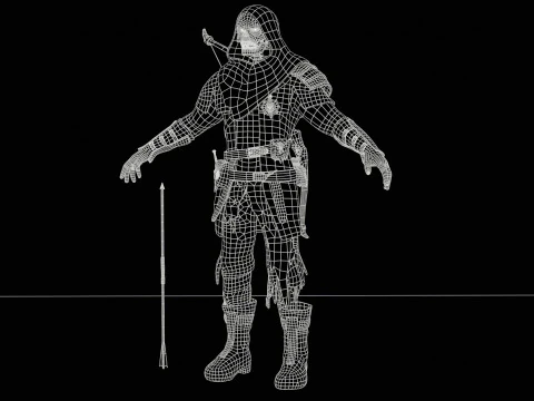 İskelet Ok&ccedil;u 3D Model