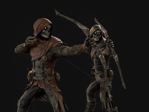 कंकाल आर्चर 3D मॉडल