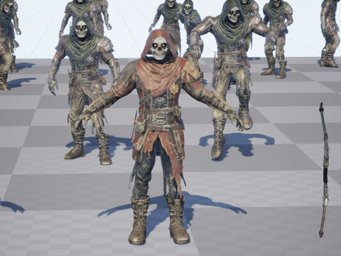 कंकाल आर्चर 3D मॉडल