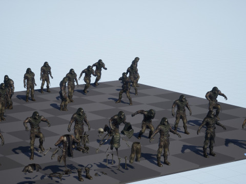 कंकाल आर्चर 3D मॉडल