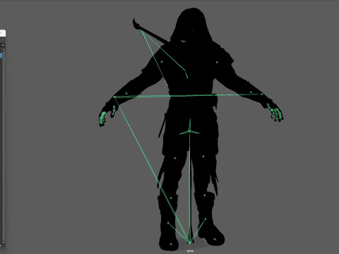 कंकाल आर्चर 3D मॉडल